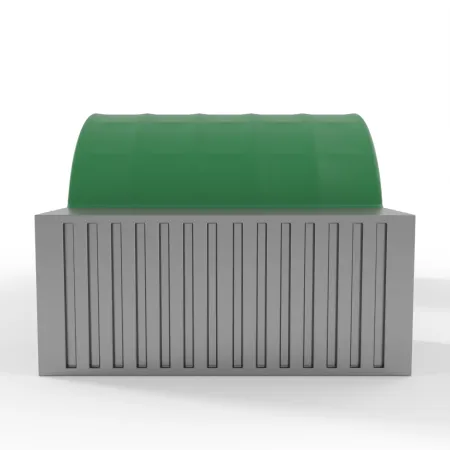 Zadaszenie kontenerowe w wersji zielonej 6x6m PVC 900g/m2