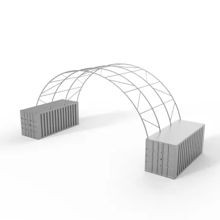 Zadaszenie kontenerowe 10x6m PVC 750g/m2
