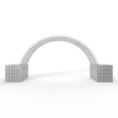 Zadaszenie kontenerowe 10x6m PVC 900g/m2