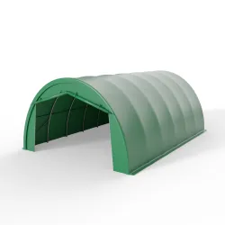 Hala namiotowa łukowa 6,1x6,1m PVC 750g/m² w wersji zielonej