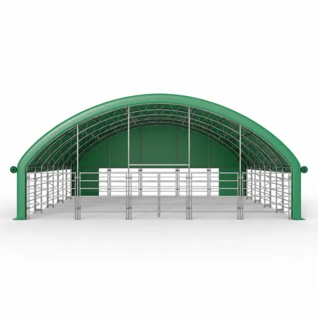 Zagroda dla zwierząt ze zwijanymi ścianami 12x12m PVC 750g/m2