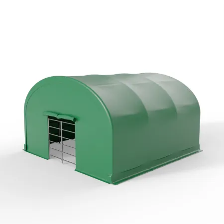 Ściana frontowa do zagrody dla zwierząt 6x6m PVC 900g/m²