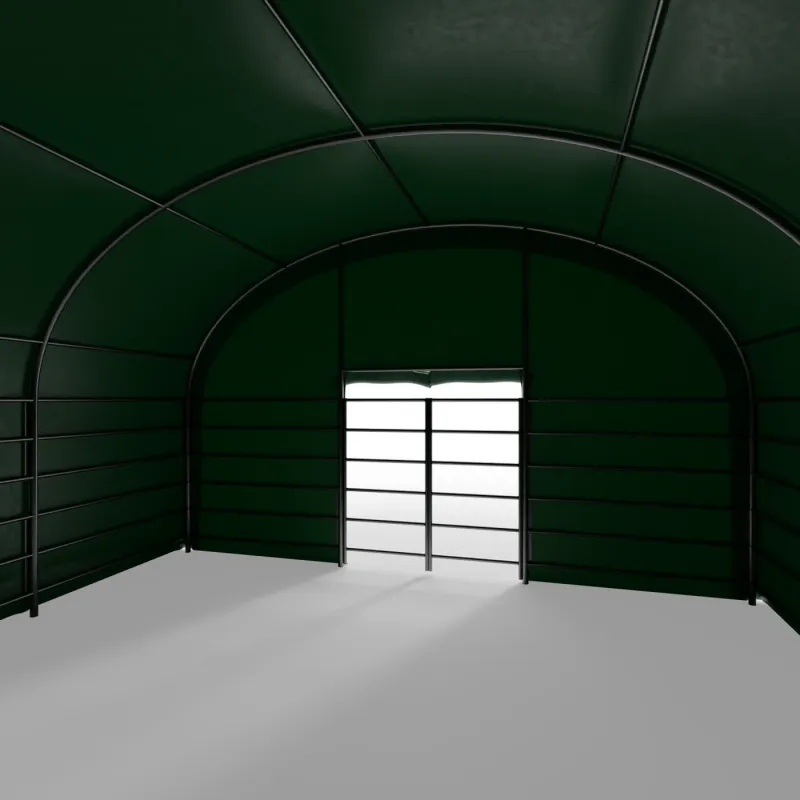 Ściana frontowa do zagrody dla zwierząt 6x6m PVC 900g/m²