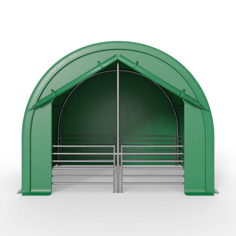Ściana frontowa do zagrody dla zwierząt 4x4m PVC 900g/m²