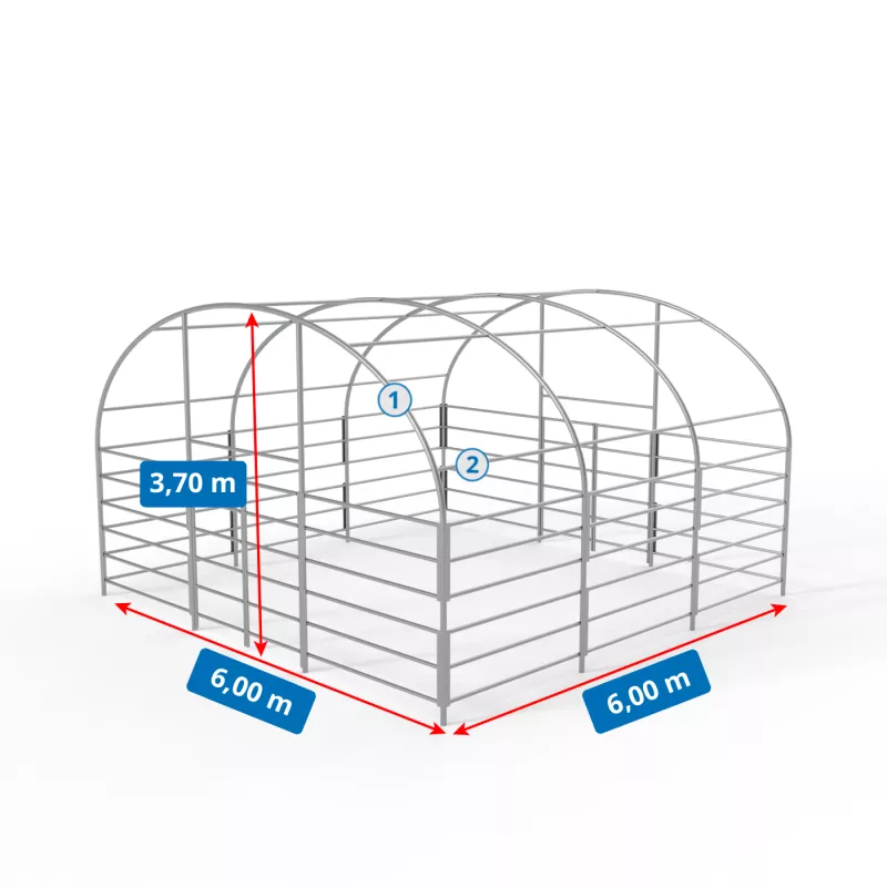 Zagroda dla zwierząt 6x6m PVC 750g/m2