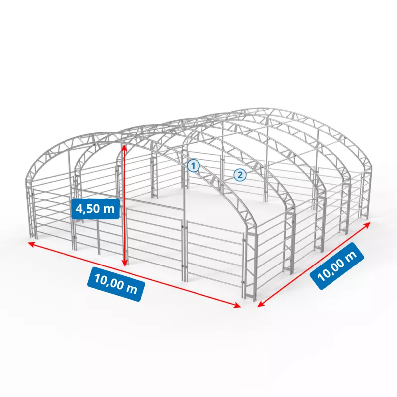 Zagroda dla zwierząt 10x10m PVC 750g/m2