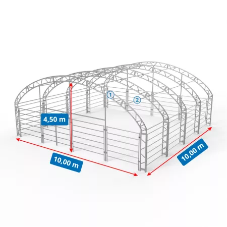 Zagroda dla zwierząt 10x10m PVC 750g/m2