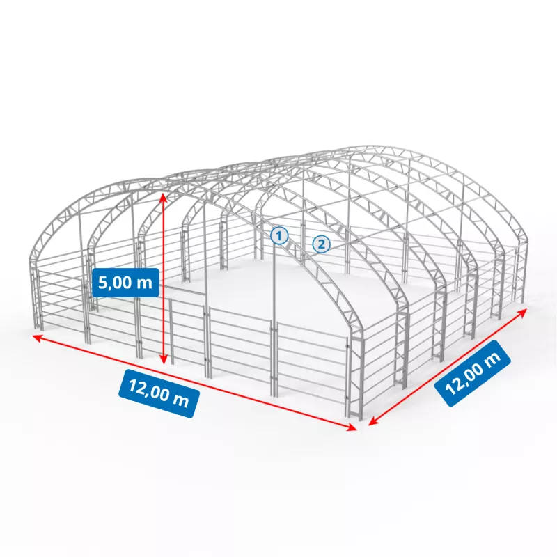 Zagroda dla zwierząt 12x12m PVC 750g/m2