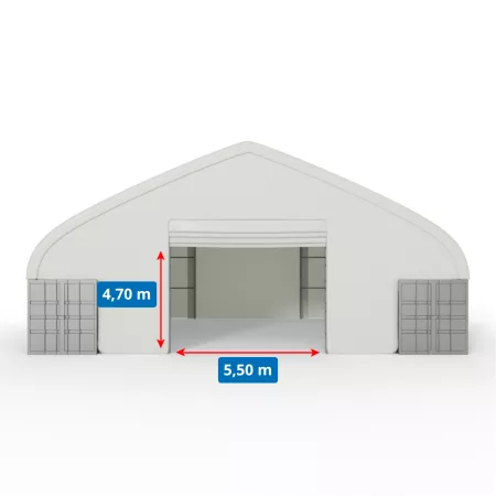 Zadaszenie kontenerowe 15,25x24m ze ścianami PVC 750g/m2