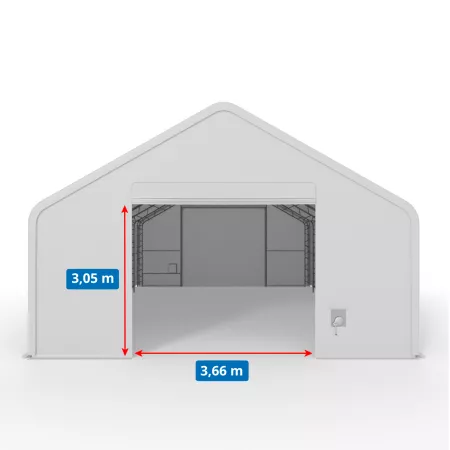 Hala namiotowa z dwuspadowym dachem 6,1x12,2m PVC 900g/m2